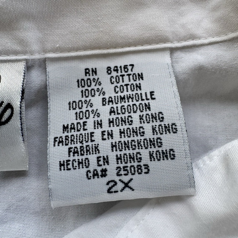 Vintage Disney Store Lady Embroidered Button Shirt Womens 2X Cotton White - Picture 6 of 13